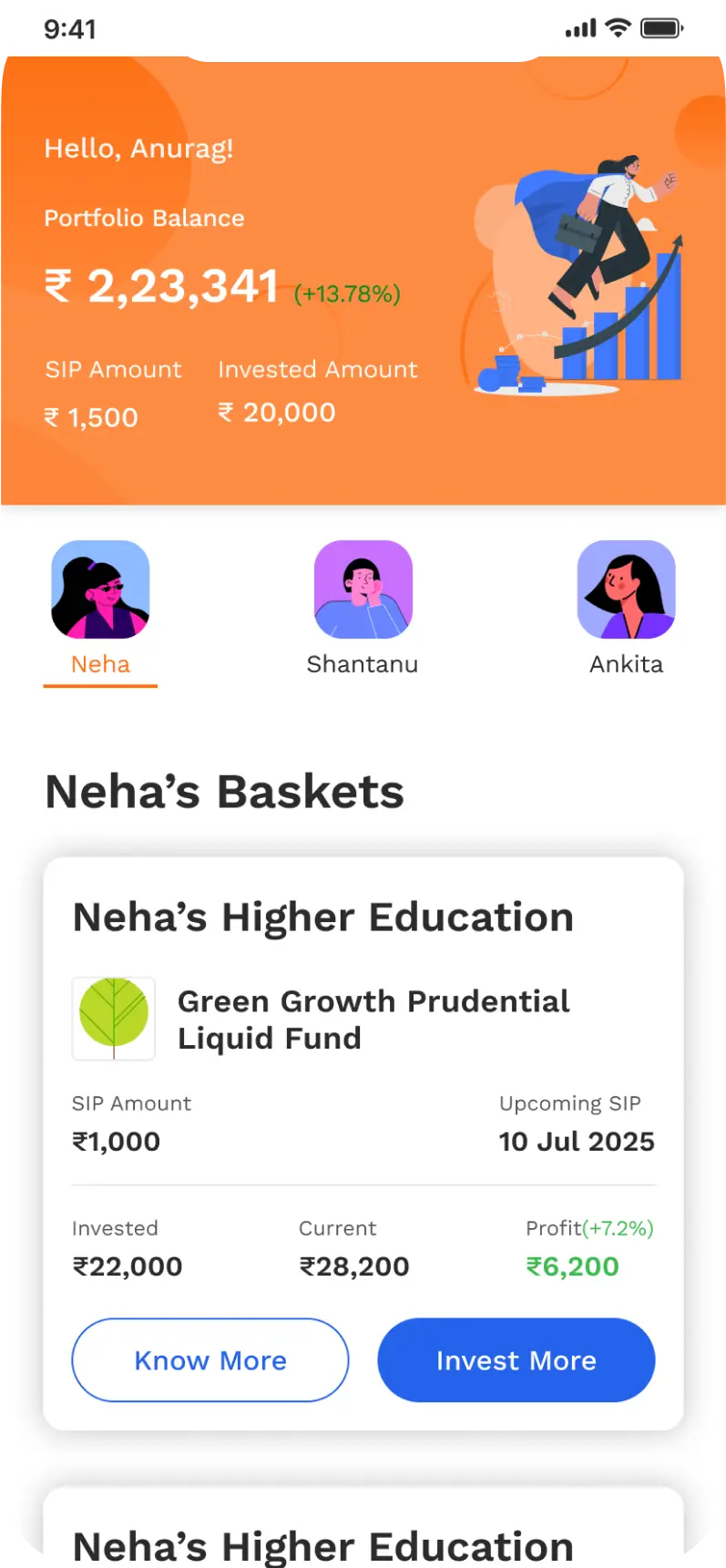 App Screen 2 - Investment Options